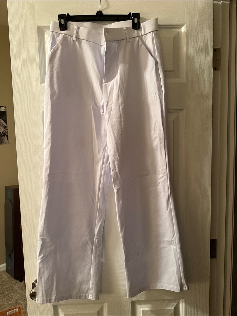 Men's Classic White Dress Pants - Tailored Straight Leg